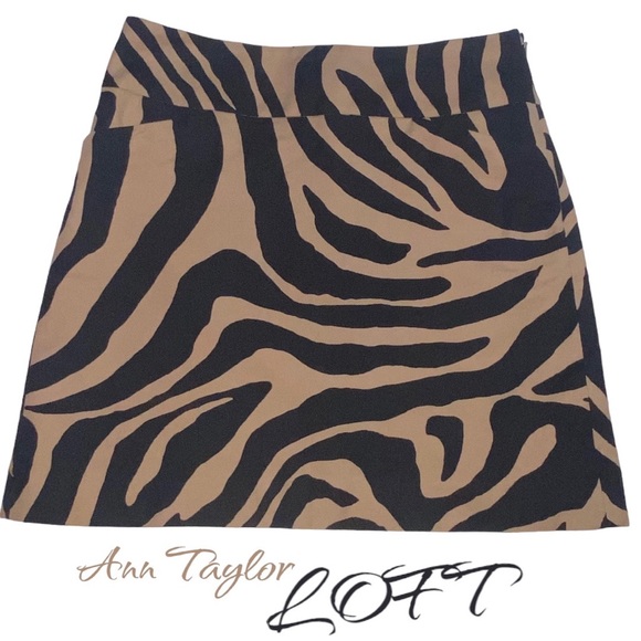 LOFT Dresses & Skirts - Ann Taylor LOFT Zebra Print Lined Skirt - Women’s size 0